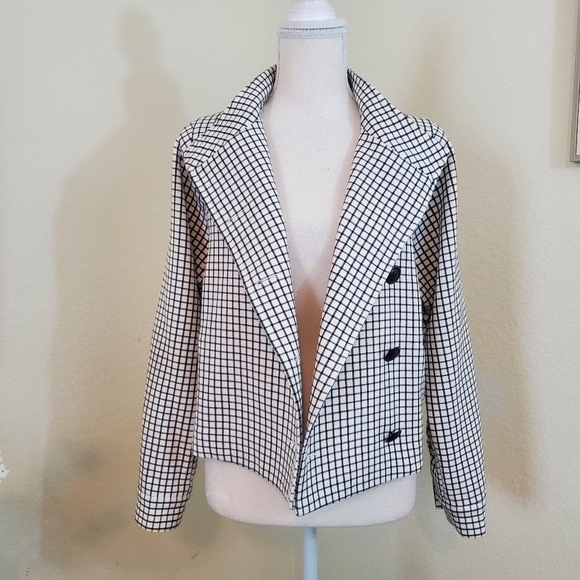 Cabi White/Black Windowpane Jacket Style 3173 Size XS. - Picture 7 of 13